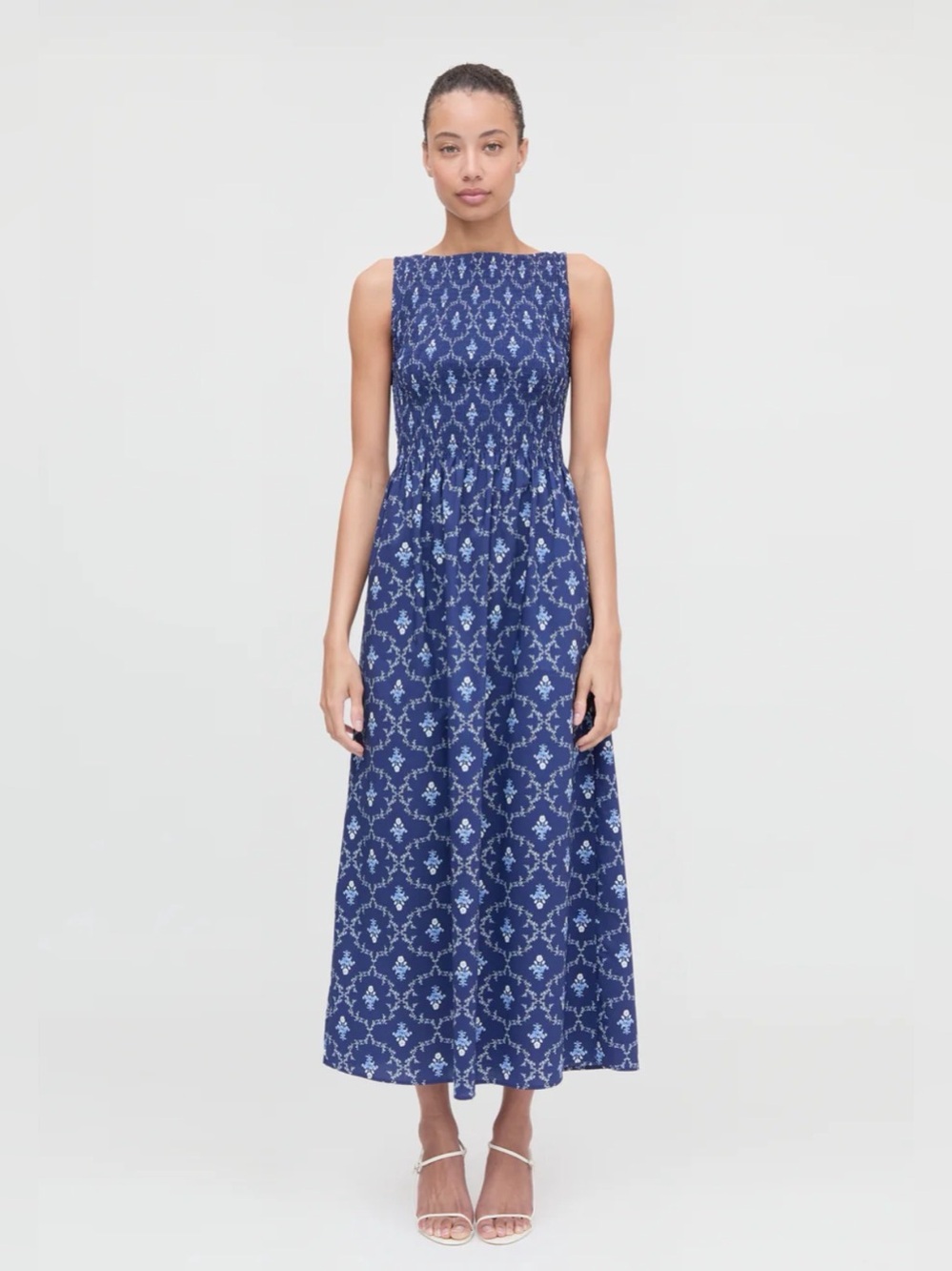 Hill House Navy Trellis Cosima Nap Dress - size large